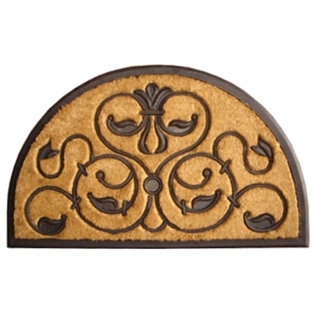 Jensendistributionservices 30 in. x 18 in. Twisted Leaves Design Rubber Coir Doormats - Attractive Floor Mats MI2592391